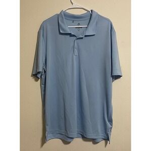 Adidas Golf Polo Shirt Mens XL Light Blue Short Sleeve Performance Activewear